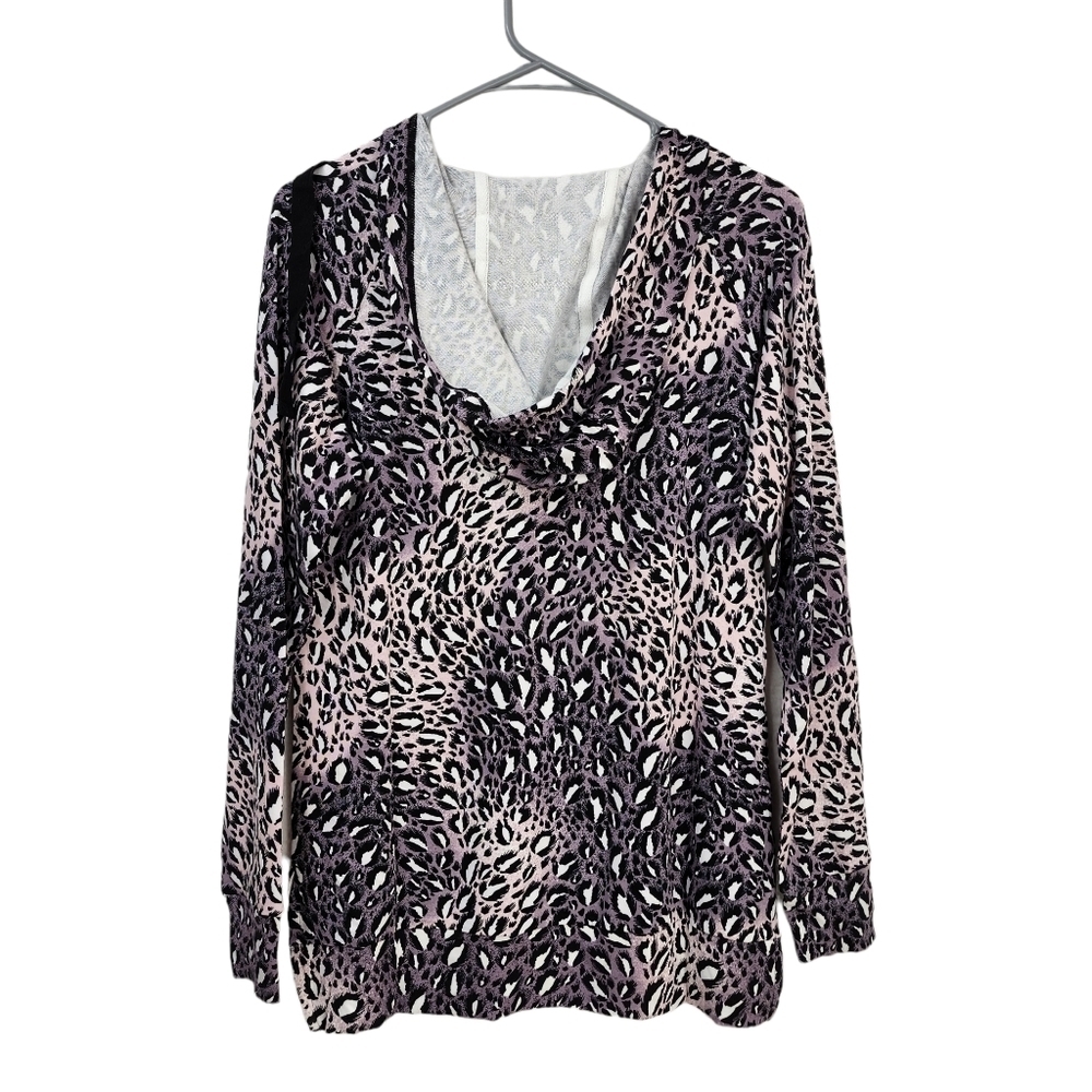 Peach Women's Leopard Print Palmer Hoodie - XS - Picture 5 of 9